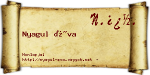 Nyagul Éva névjegykártya